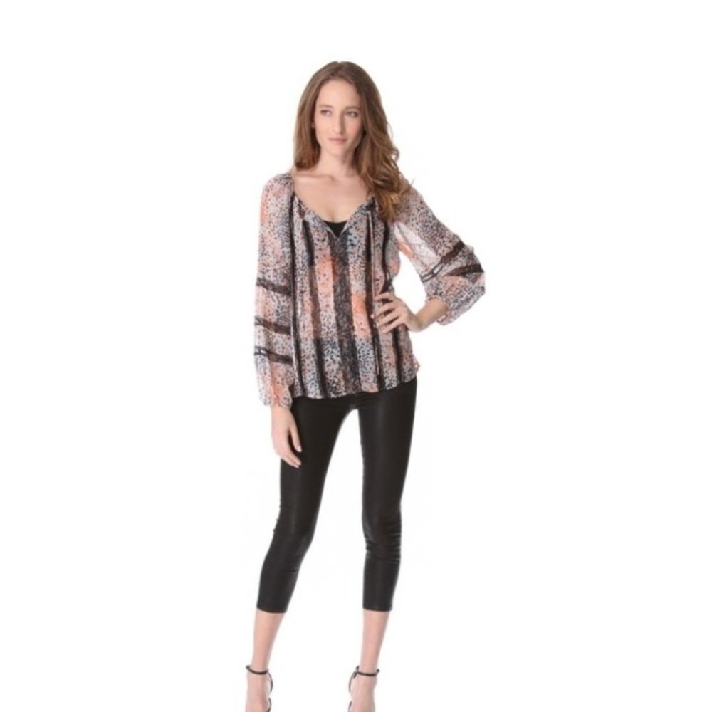 BCBGMAXAZRIA Powder Combo Rebecca Xxsmall Blouse